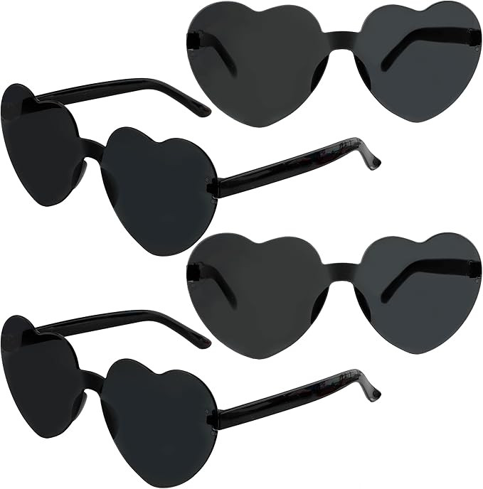 Heart Sunglasses Heart Shaped Glasses Bulk Valentines Halloween Bachelorette Party Decorations Gl... | Amazon (US)