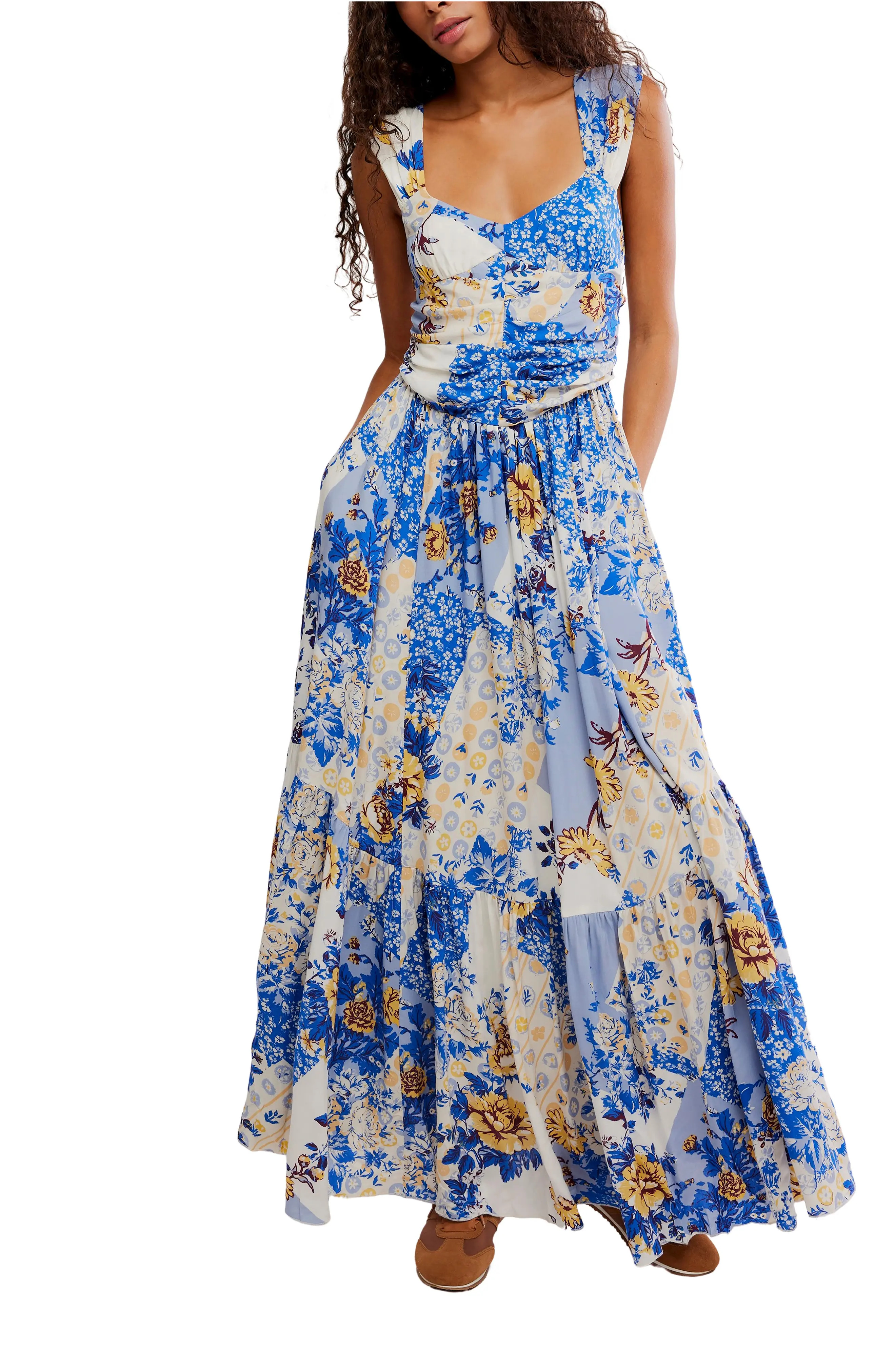 Free People Sasha Floral Mesh Midi Dress (Women) | Nordstrom | Nordstrom