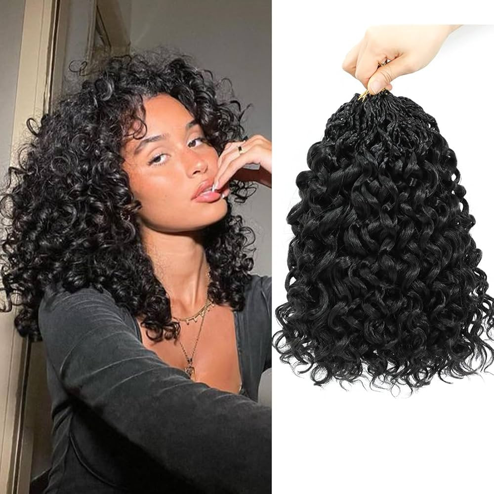 Pre looped Gogo Curl Crochet Hair 12 Inch 8 Packs Pre twisted Short Curly Crochet Hair for Black ... | Amazon (US)