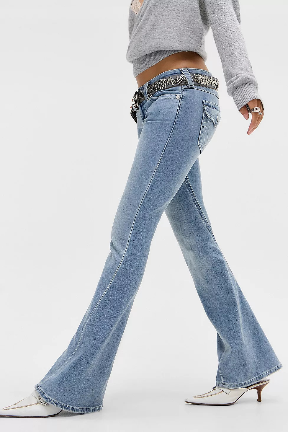 True Religion Blue Joey Flared Jeans | Urban Outfitters UK
