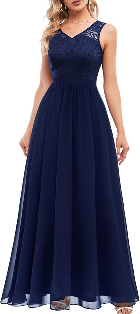 DRESSTELLS Women's Formal Dresses, Modest Prom Long Dress, Fall Wedding Guest Bridesmaid Evening ... | Amazon (US)