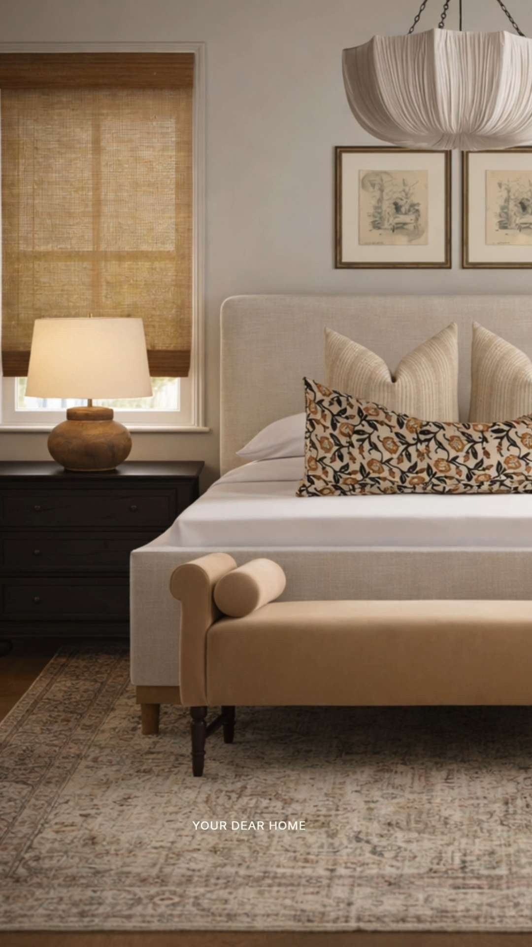 Soft neutral bedroom with warm wood tones, textured layers, and classic silhouettes that make the space feel calm, elevated, and timeless. Perfect organic modern bedroom look. 

 #LTKHome
