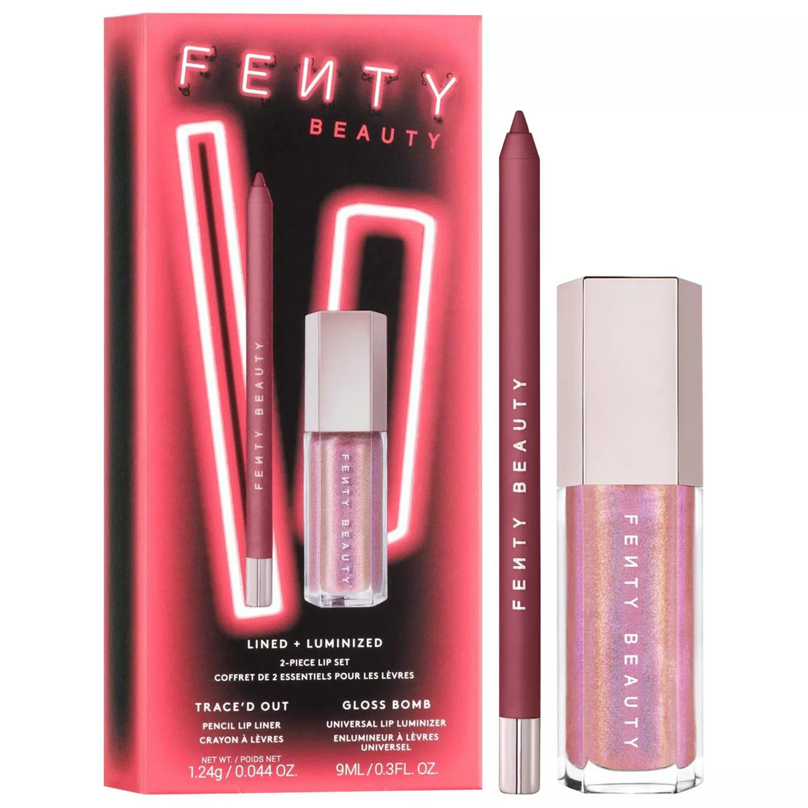 FENTY BEAUTY by Rihanna Lined + Luminized 2-Piece Lip Set, Size: 1.86 Oz, None | Kohl's