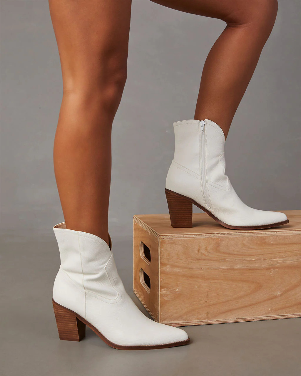 Reynolds Faux Leather Western Ankle Boots | VICI