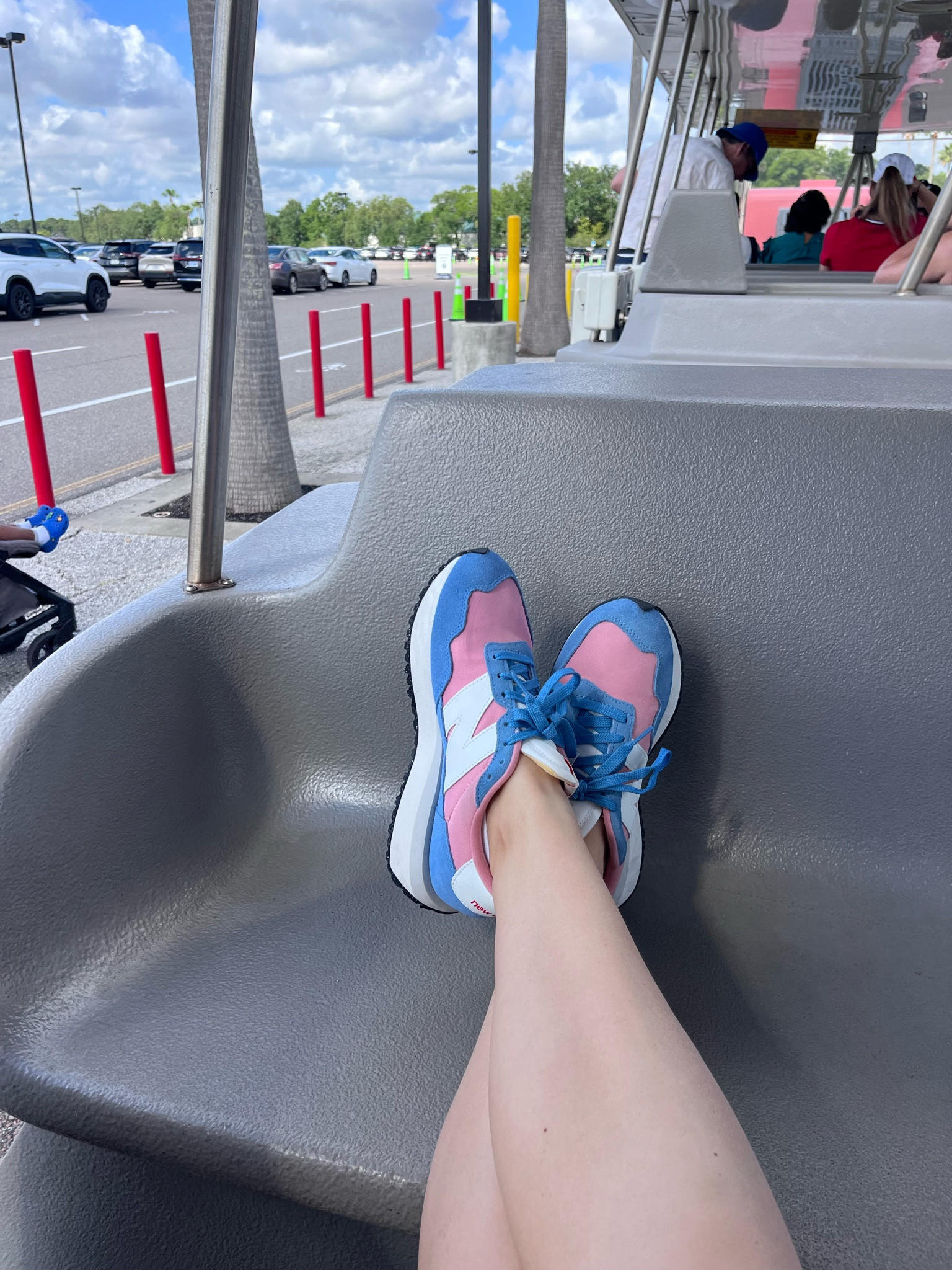 brand new new balance sneakers! love the blue and pink color combo! walked all around disney for a week in these and they were so supportive and comfy, no break in time required! i recommend sizing up a full or half size (for reference, i’m a 7.5 in sandals, 8 in boots, and 8.5 in these)

#LTKfindsunder100 #LTKtravel #LTKActive