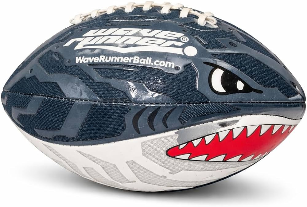 Wave Runner Grip It Shark Football, Waterproof Pool & Beach Football with Silicone Grip, 9.25 Inc... | Amazon (US)