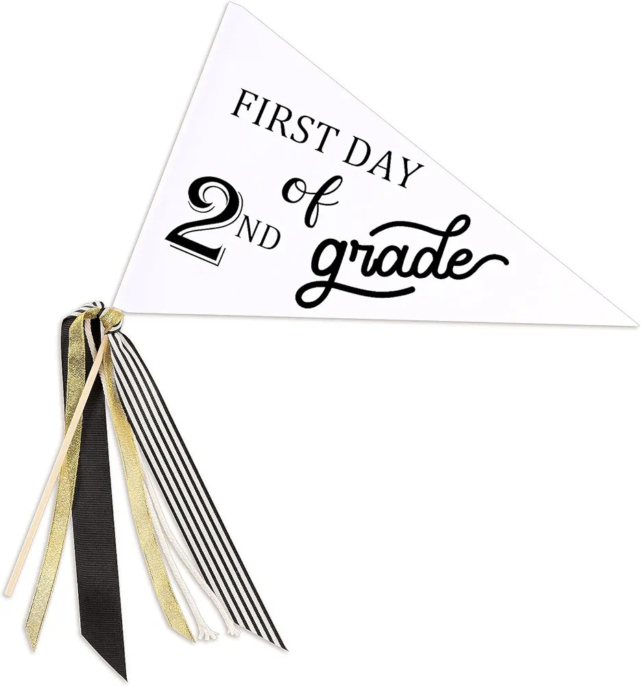 CINPIUK First Day of School Flag DIY 2023 Back to School Pennants, First Day of 2nd Grade Flag wi... | Amazon (US)