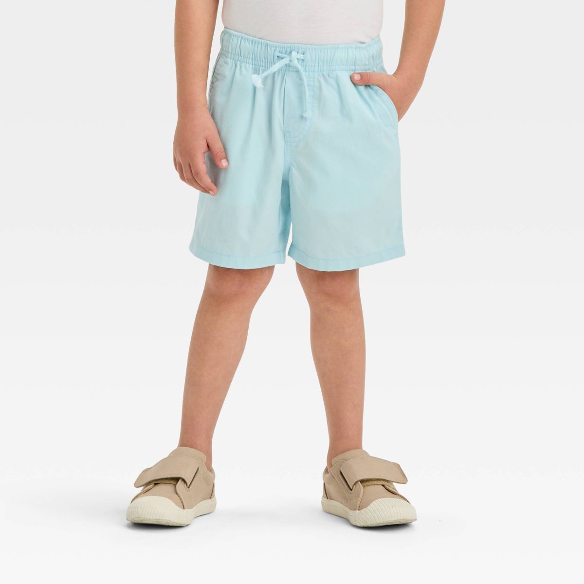 Toddler Boys' Woven Solid Pull-On Shorts - Cat & Jack™ Blue 12M | Target