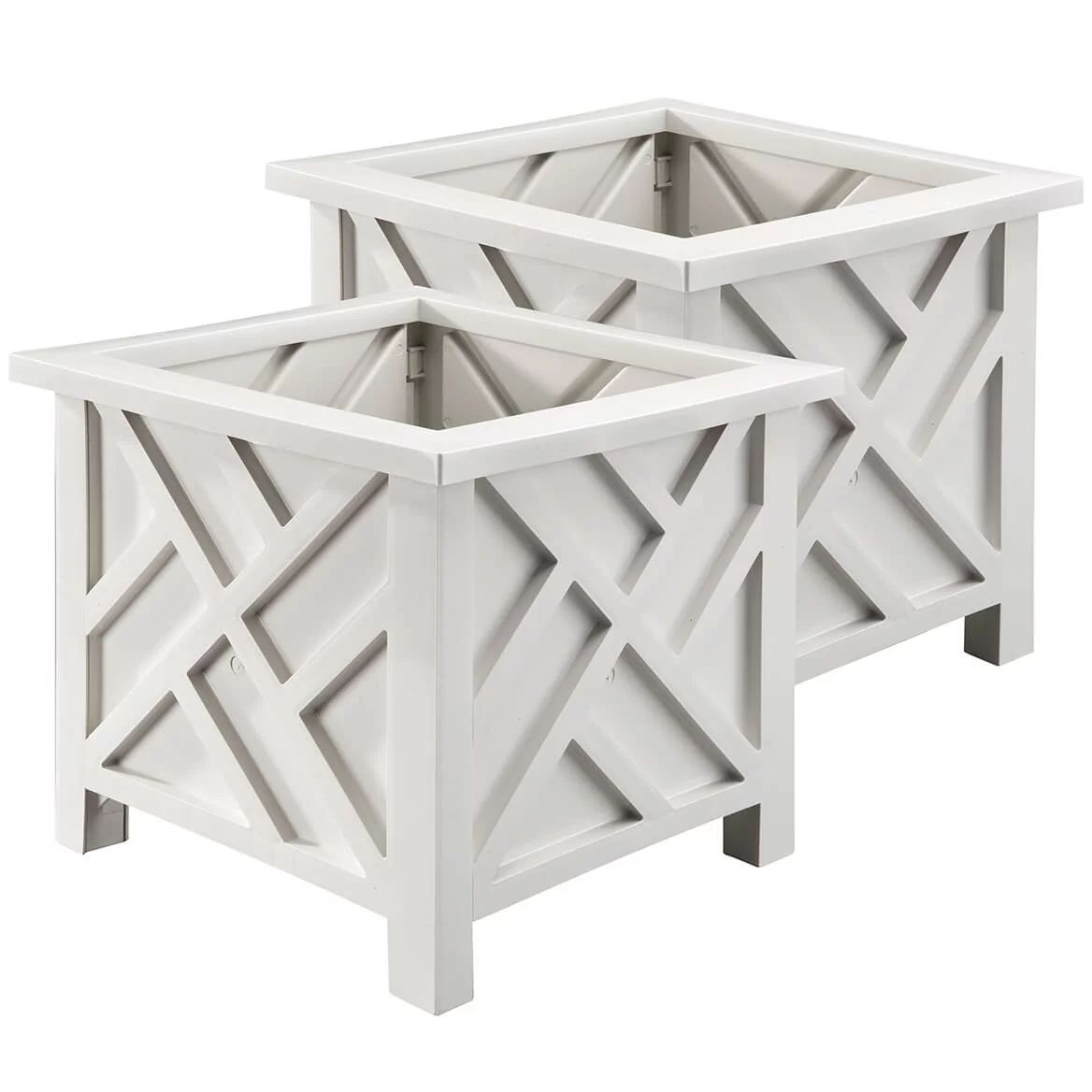White Chippendale Planters, Set of 2 | Walmart (US)