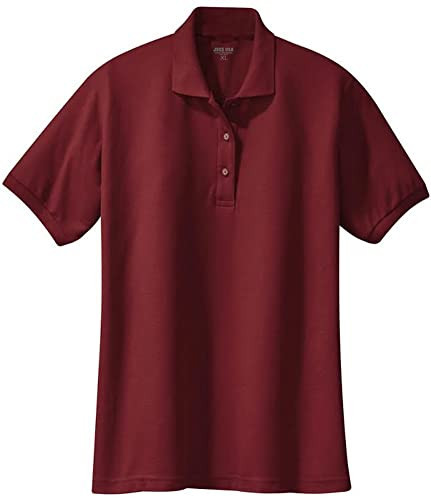 Joe's USA Ladies Short Sleeve Polo Shirt-Burgundy | Amazon (US)