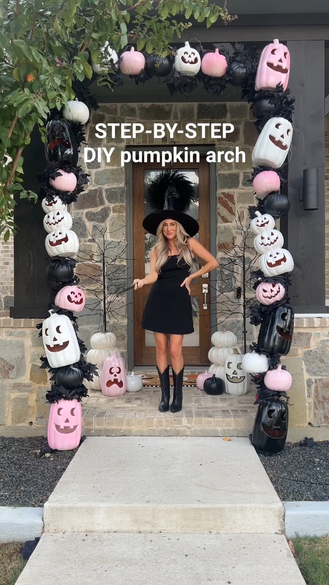 🎃 The pumpkin arch that everyone asks about every Halloween! It looks custom but is surprisingly easy to DIY. I’ve linked every supply you need—from the pumpkins to the PVC, lights, and zip ties—so you can recreate the look before Halloween. 🤎

🛒 You’ll need:
• Faux pumpkins
• (3) 10-ft 1” PVC pipes
• (2) PVC elbows
• (2) 4-ft rebar stakes
• Zip ties
• Remote puck lights
• Spray paint
• Outdoor fairy lights

#LTKSeasonal #LTKHome #LTKdayinmylife