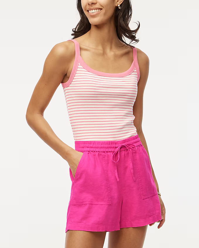 Linen-blend drawstring short | J.Crew Factory