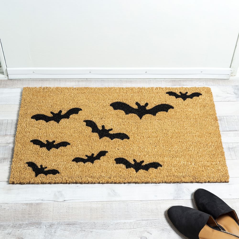 Nickel Designs Hand-Painted Doormat - Halloween Bat | West Elm (US)