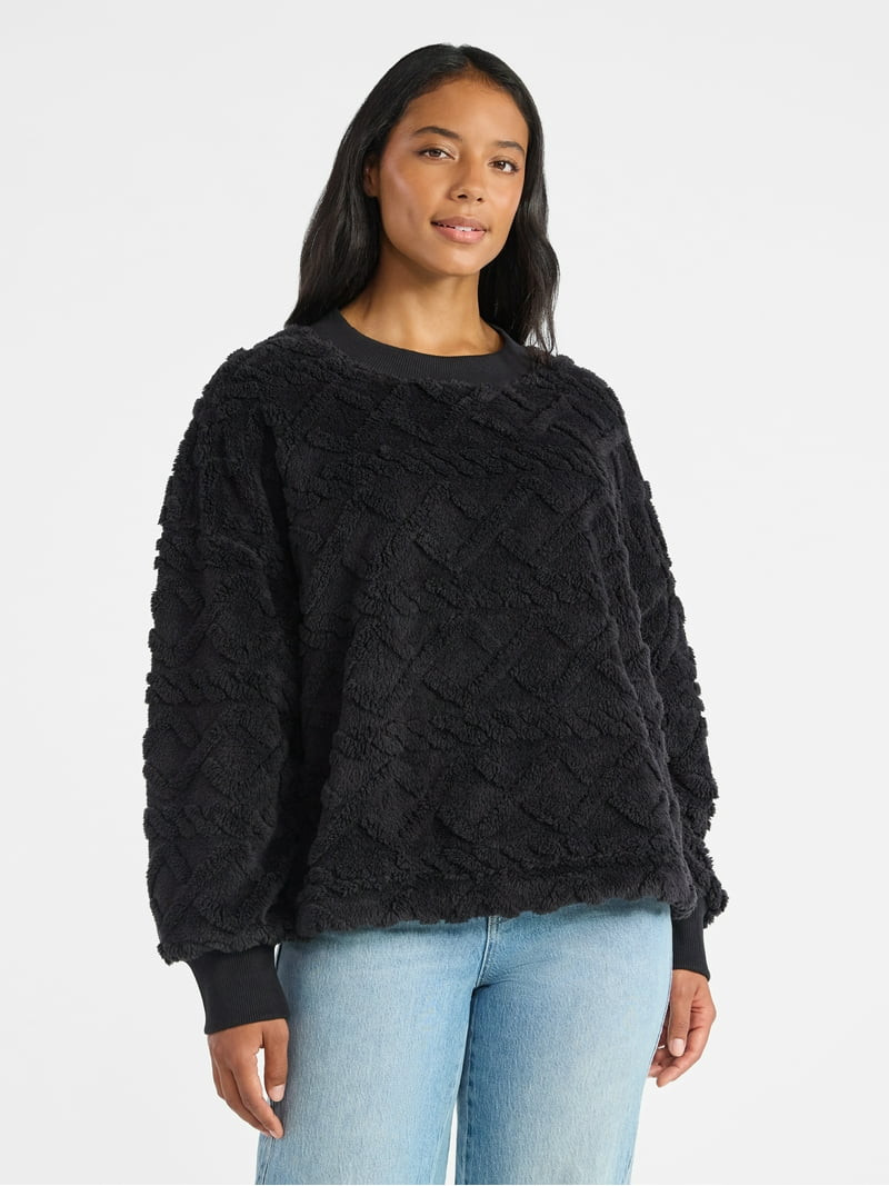 Time & Tru Women's Jacquard Pullover Sweater, Sizes XS-XXXL | Walmart (US)