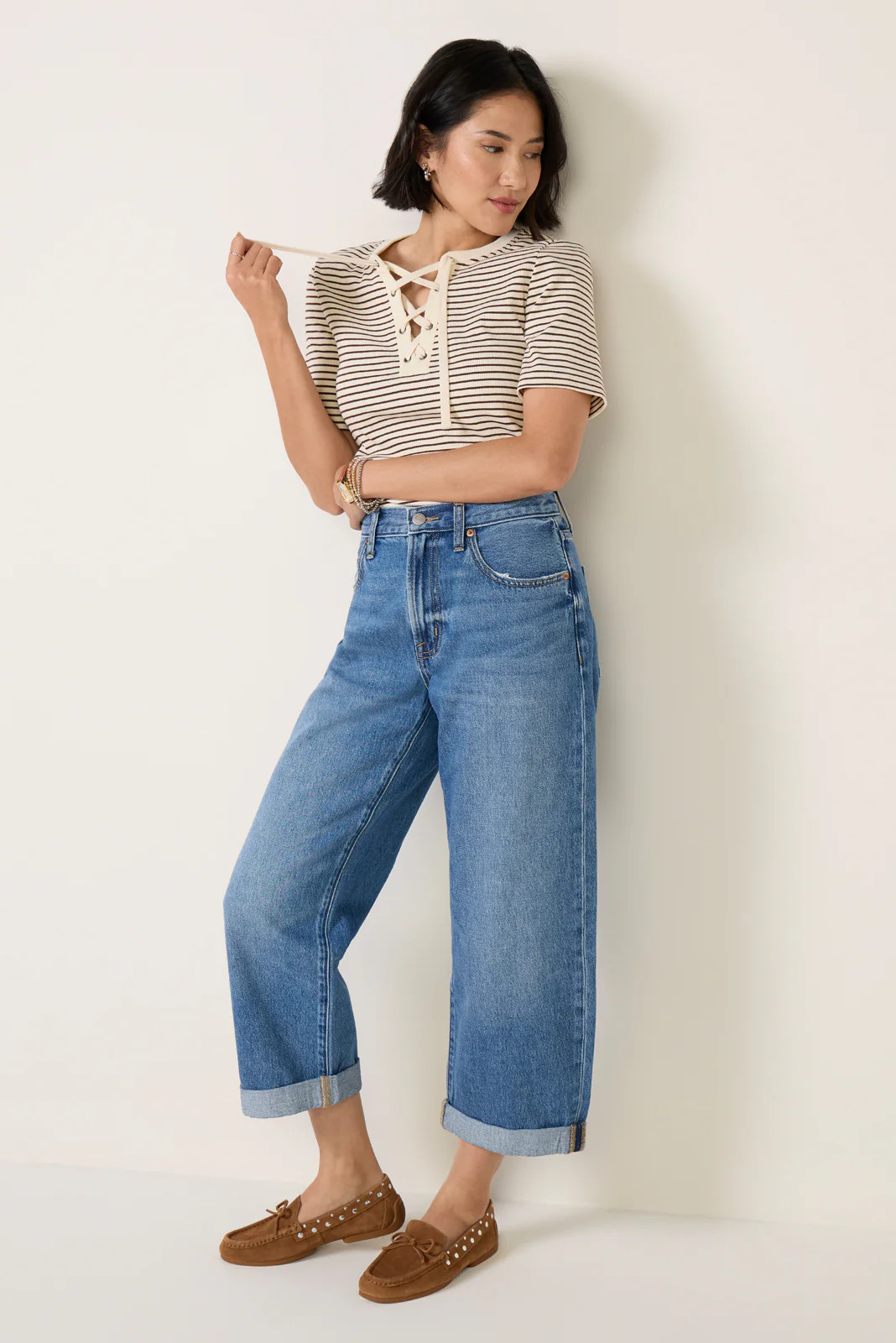 Petite Donny Rolled Hem Boyfriend Jean | Evereve