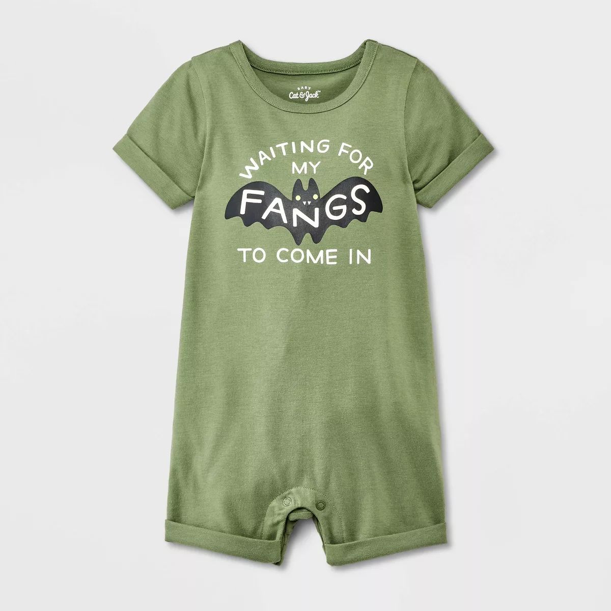 Baby Bat Graphic Romper - Cat & Jack™ Green | Target