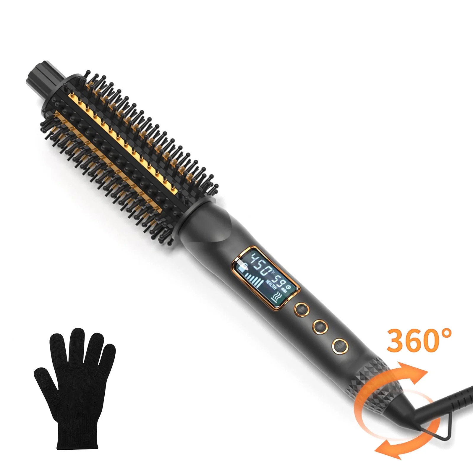 KIPOZI 1.25" Thermal Brush, Curling Iron Brush, Thermal Round Brush, LCD Display with 16 Adjustab... | Walmart (US)