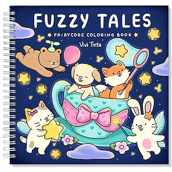 Fuzzy Tales: Fairycore Coloring Book for Adults & Teens Featuring Adorable Animals Characters    ... | Amazon (US)