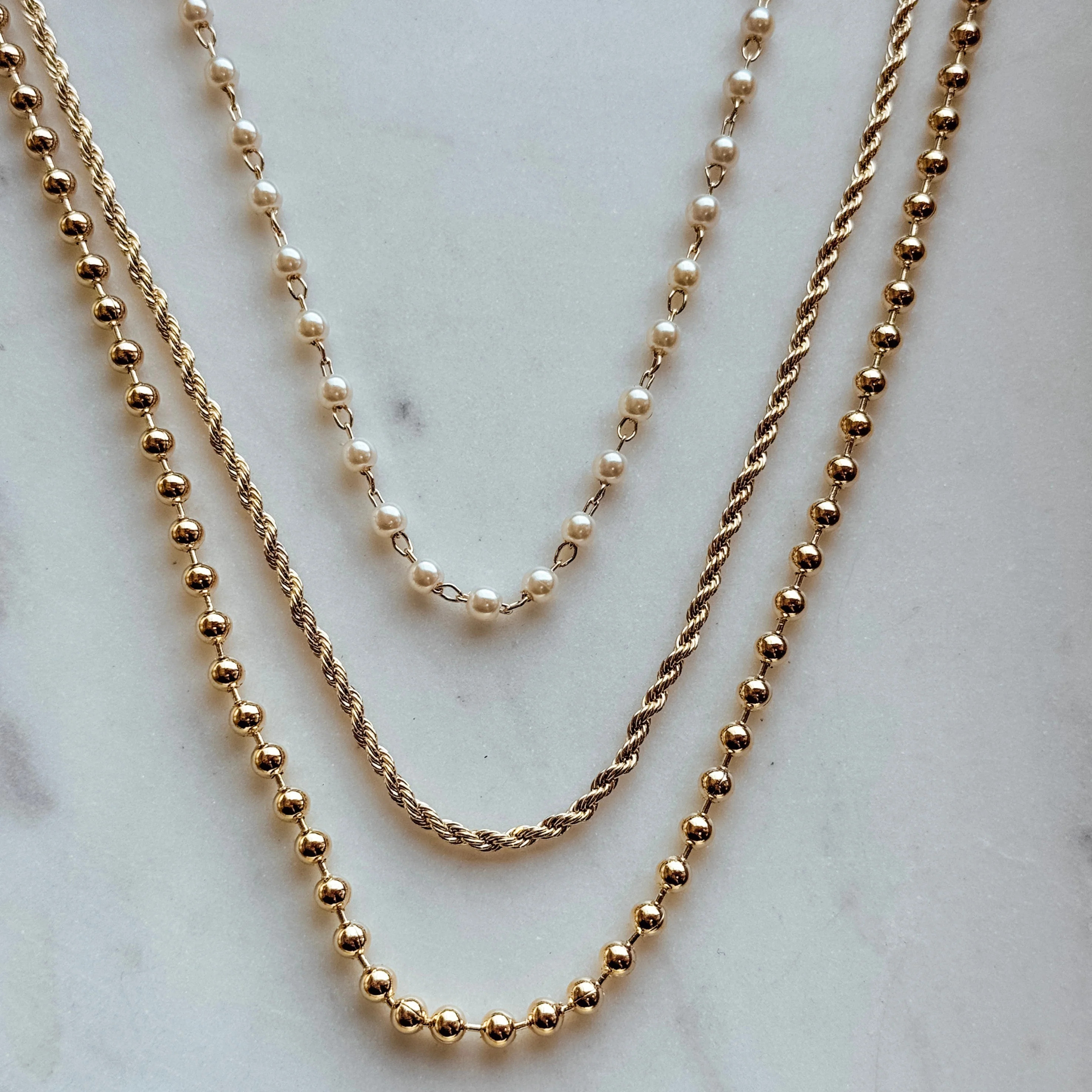 Pearl Trio Necklace | Joy Dravecky