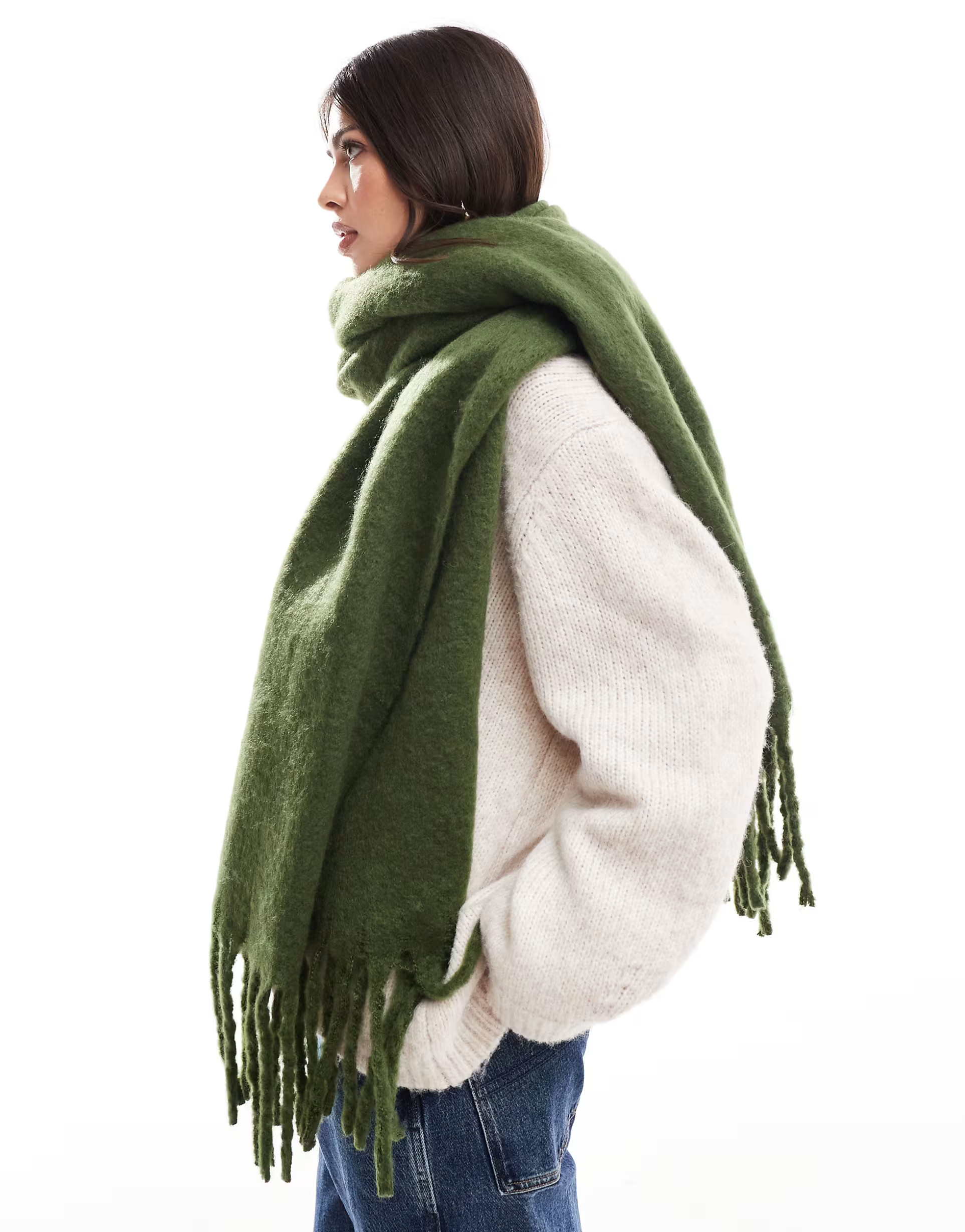 Glamorous long scarf in olive green | ASOS (Global)