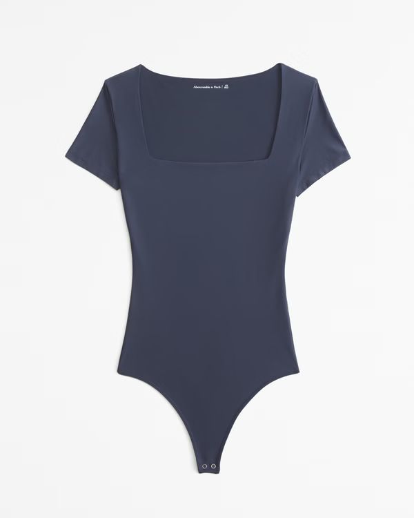 Women's Soft Matte Seamless Short-Sleeve Squareneck Bodysuit | Women's Tops | Abercrombie.com | Abercrombie & Fitch (US)