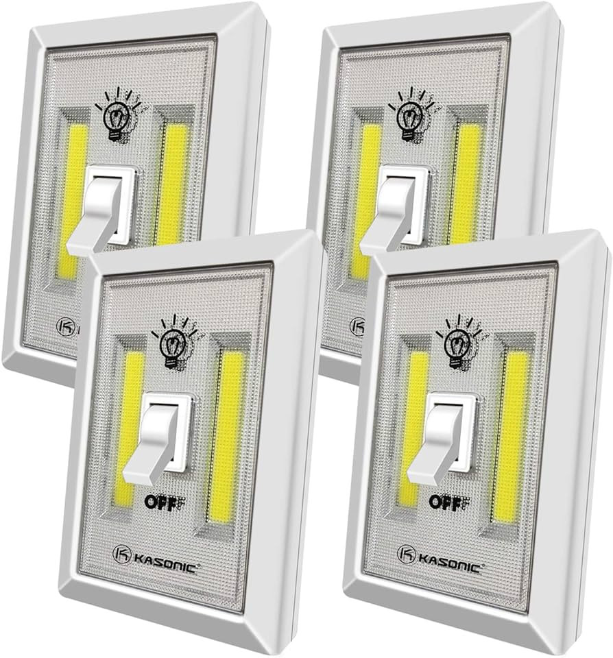 LED Night Light, Kasonic 200 Lumen Cordless COB LED Light Switch, Under Cabinet, Shelf, Closet, G... | Amazon (US)