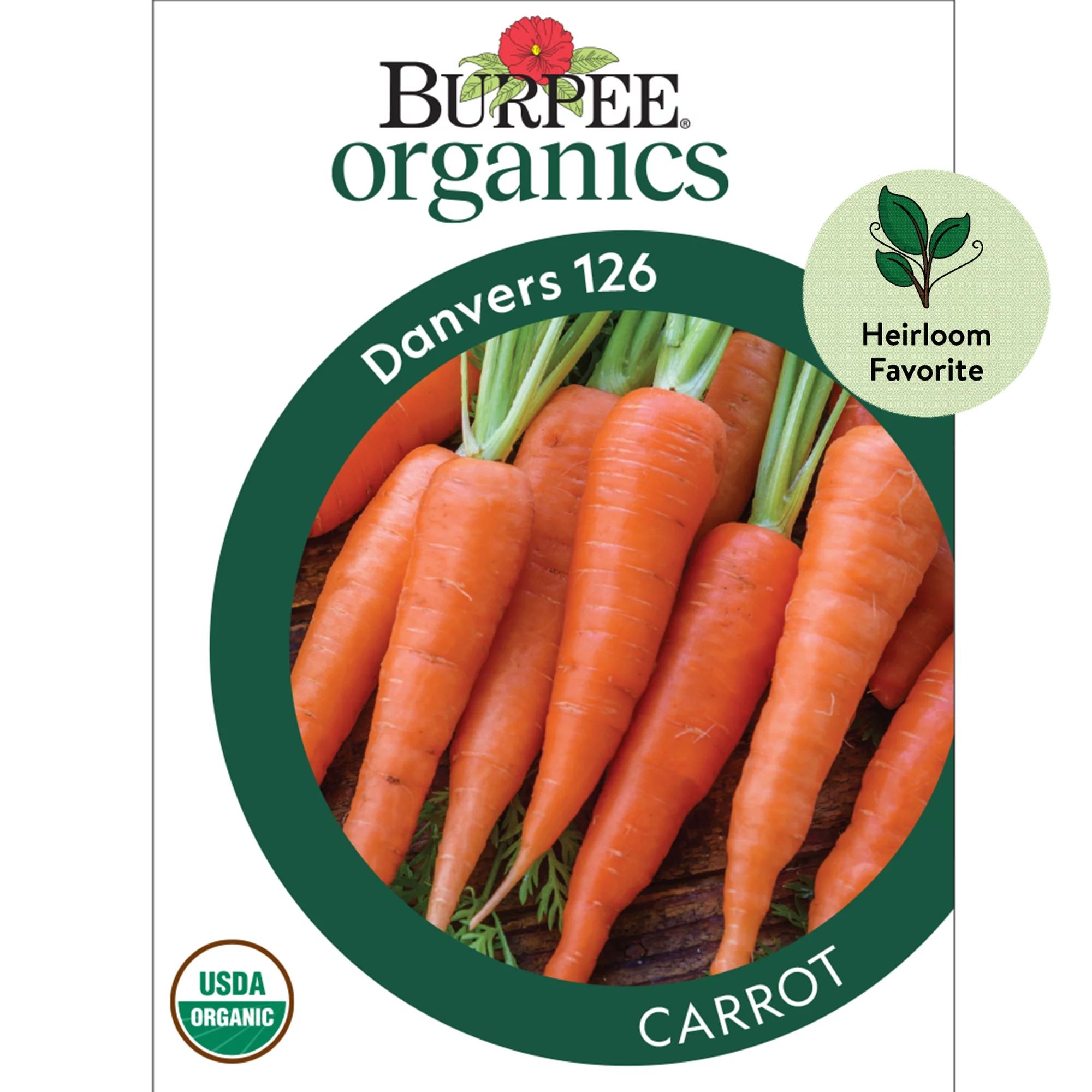 Burpee Organic Danvers 126 Carrot Vegetable Seed, 1-Pack | Walmart (US)