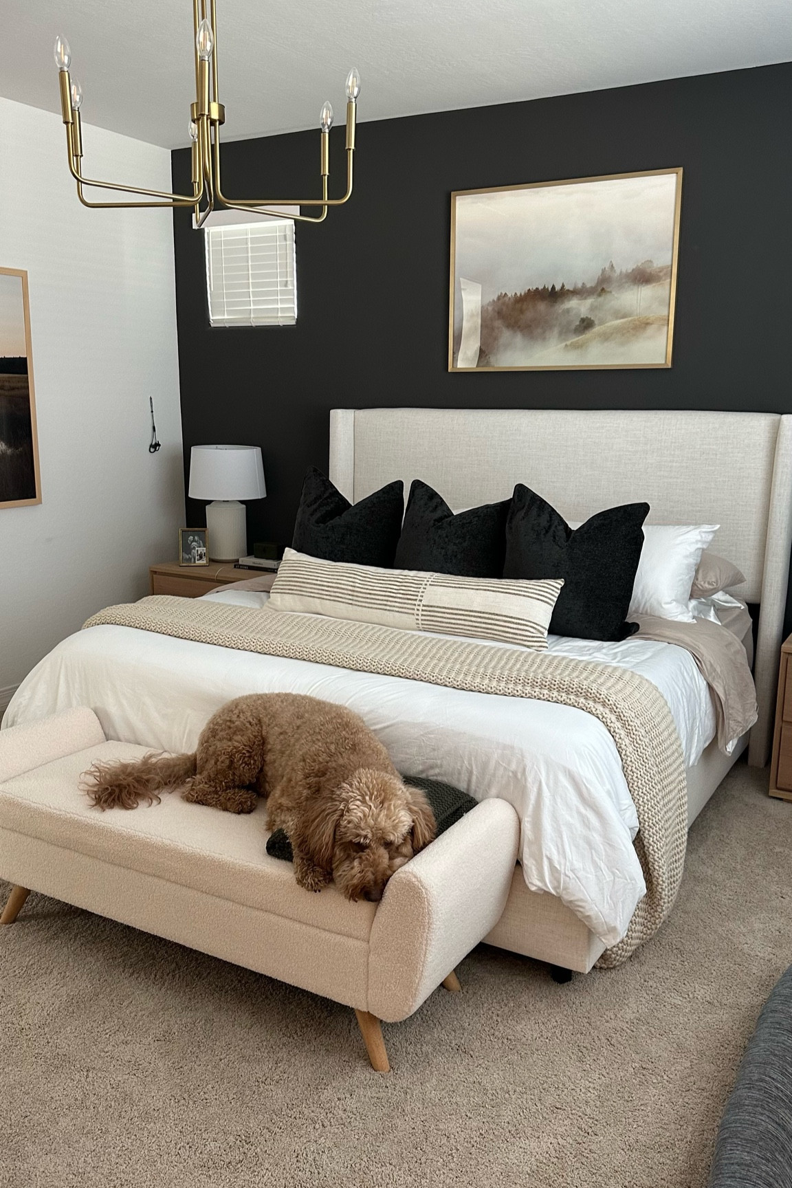 Hanson Upholstered Wingback Bed curated on LTK