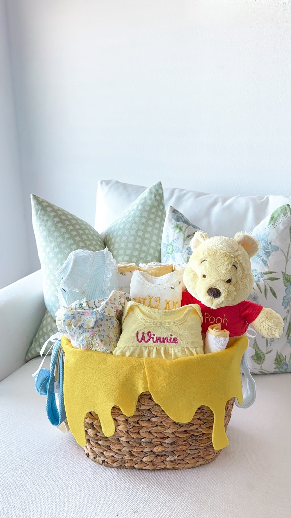 Winnie the Pooh themed basket 

Baby Shower Basket | Baby Shower Gift | Baby Girl Gifts | 

#LTKU #LTKBaby