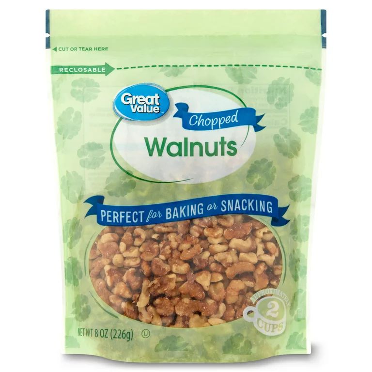 Great Value Chopped Walnuts, 8 oz | Walmart (US)