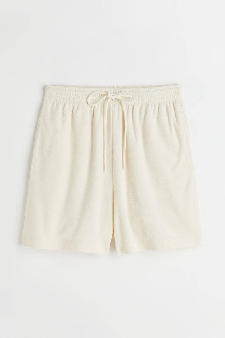Shorts aus Frottee - Cremefarben - Ladies | H&M DE | H&M (DE, AT, CH, NL, FI)