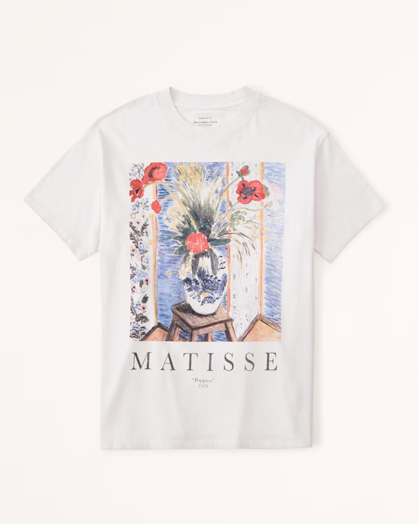 Women's Oversized Matisse Graphic Tee | Women's Tops | Abercrombie.com | Abercrombie & Fitch (US)