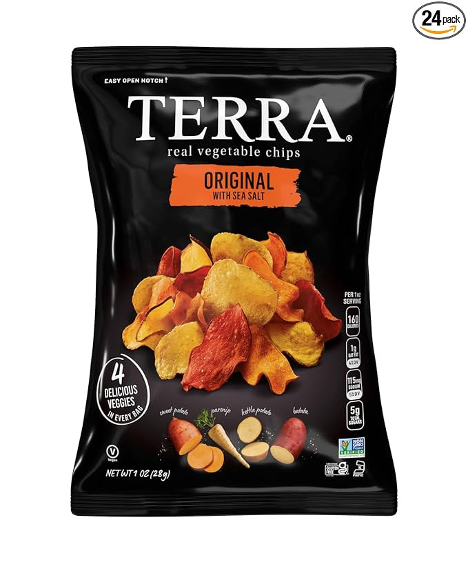 Terra Vegetable Chips, Original Vegetable Chips with Sea Salt, 1 Oz (Pack of 24) | Amazon (US)