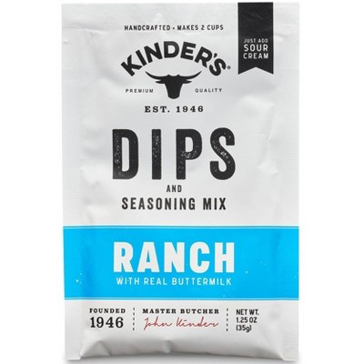 Kinder's Gluten Free Ranch Dip and Seasoning Mix - 1.25oz | Target