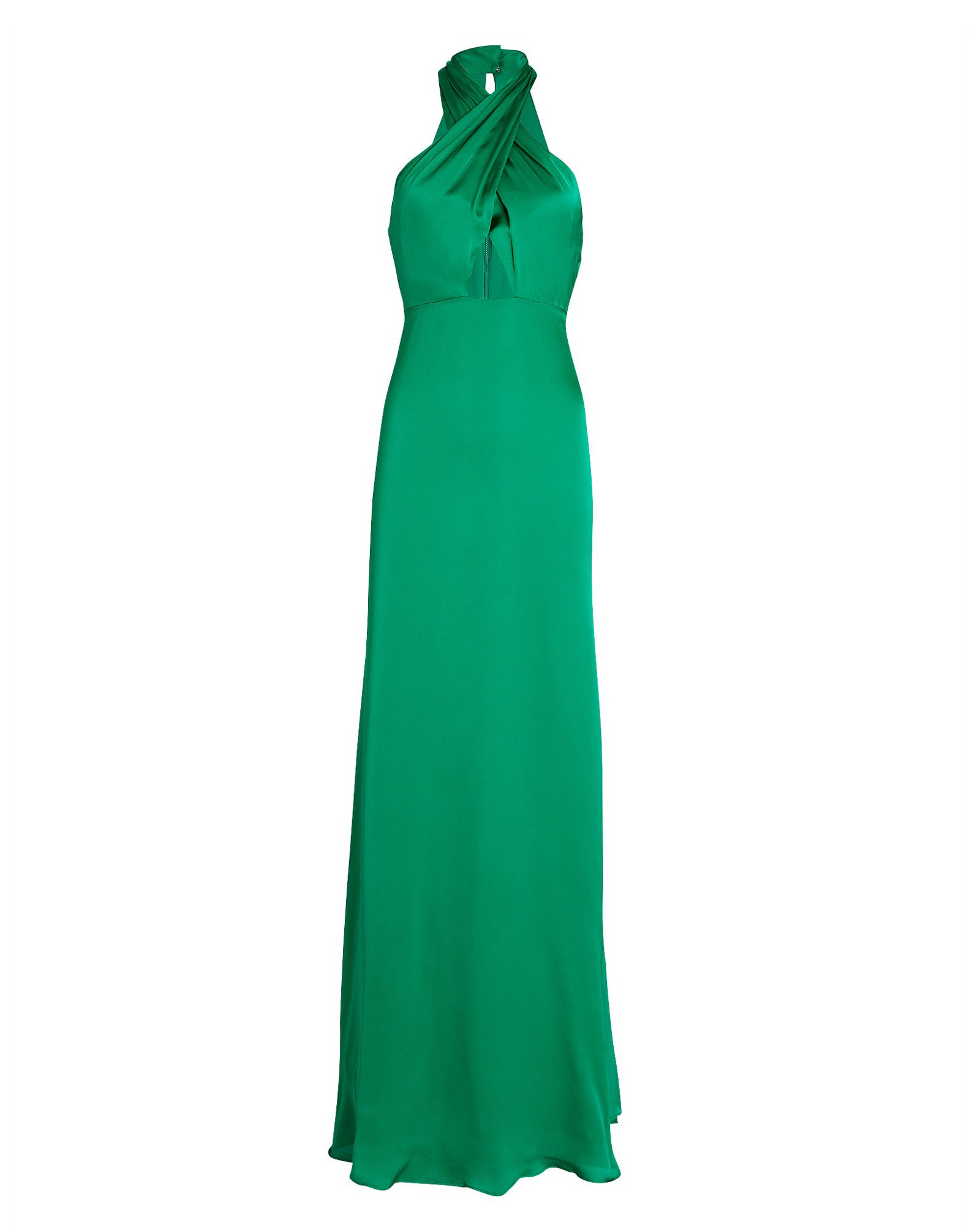 Mandy Crossover Silk Gown | INTERMIX