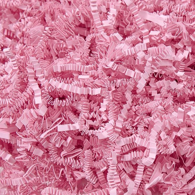 Mefleet 1/2 LB Crinkle Cut Paper Shred Filler 8 oz Light Pink Crinkle Shredded Paper for Gift Box... | Amazon (US)