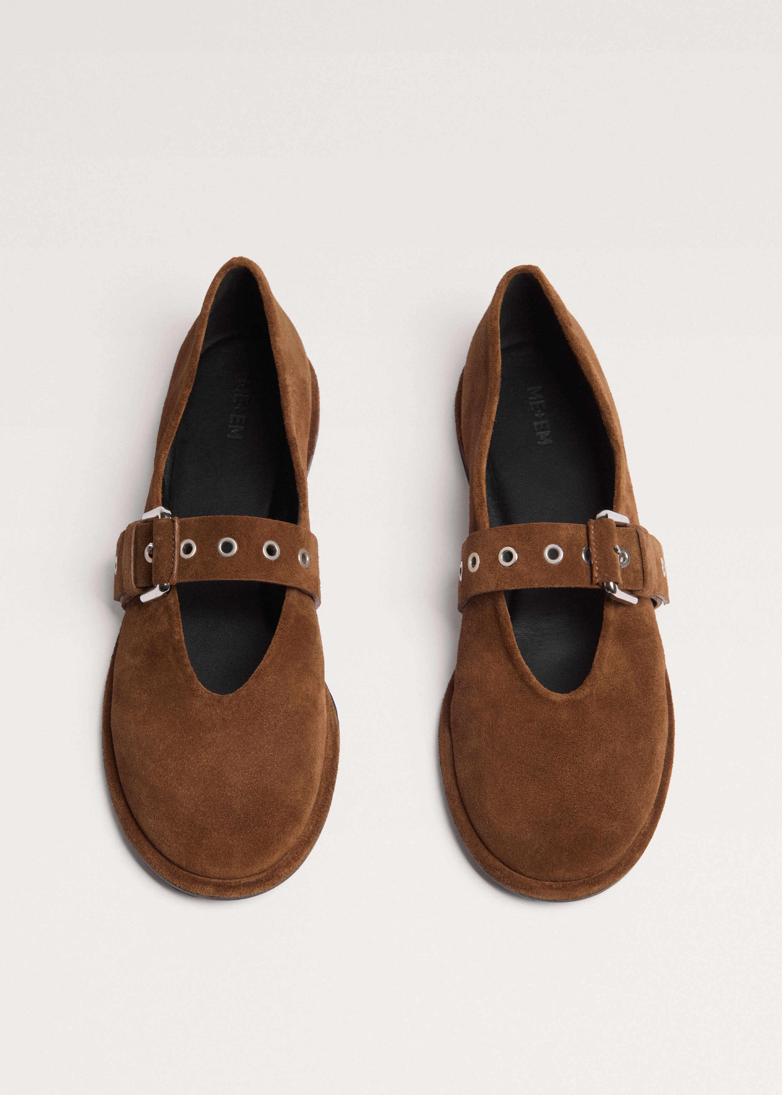 Women's Brown Ballerina Flat | ME+EM | ME+EM Global (Excluding US)