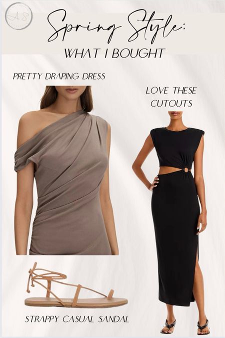 The draping dress looks so pretty. I ordered a medium just because it looks form fitting. I also ordered this black in a medium. And stewpot Xandão’s in an 8 bc Tkees run a bit small. 

Dress, wedding guest dress, summer sandals

#LTKwedding #LTKfindsunder100 #LTKworkwear
