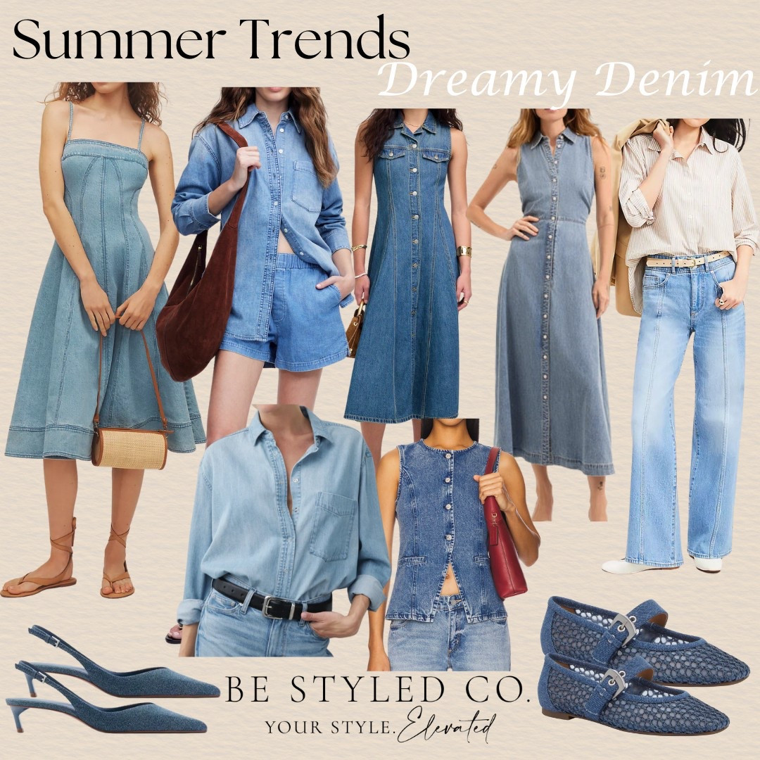Spring and summer color trends - light blue and Denim trends for spring and summer - denim finds we are loving - outfit ideas 

#LTKStyleTip #LTKOver40 #LTKSeasonal