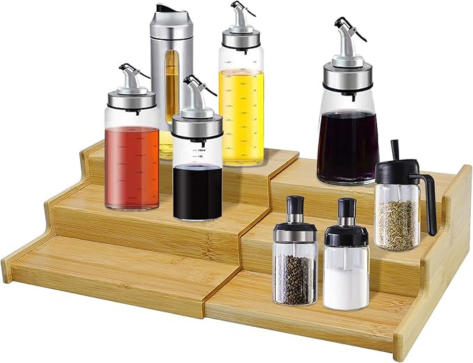 EATAKWARD Spice Rack Organizer, 3 Tier Expandable Spice Holder Kitchen Cabinet Spice Organizer Na... | Amazon (CA)