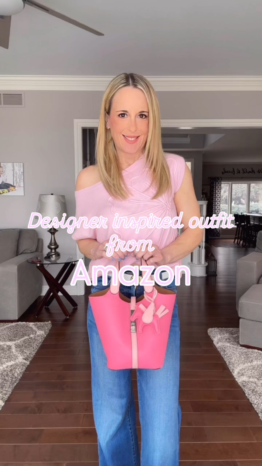 OBSESSED with this designer look for less! My sweater looks like it came from Anthropologie and my bag is designer inspired. The leather feels expensive and it’s a fraction of the price of the real thing. 
My jeans are my best selling Mothers. Yes, they are pricey, but the way they fit makes them worth it. I’m 5’3 and love that I don’t have to hem these. 

Amazon fashion finds // looks for less // spring outfit // pink off the shoulder top // luxury looking bag // designer look for less // mother jeans // petite friendly jeans // Hermes dupe

#LTKootd #LTKOver40 #LTKPetite