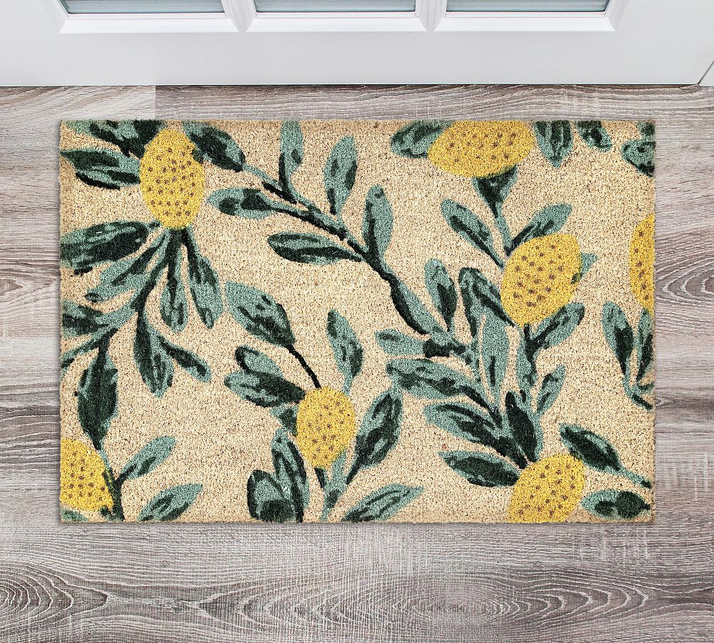 Handwoven Yellow Citrus Doormat | Pottery Barn (US)