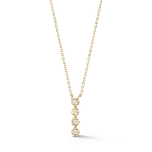 Liz Adams x DRD Vertical Bezel Bar Necklace | Dana Rebecca Designs