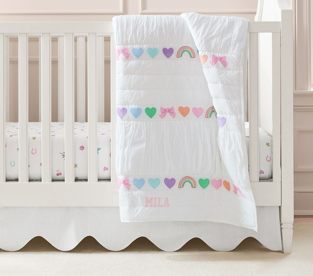 Stoney Clover Lane Embroidered Icon Baby Quilt | Pottery Barn Kids
