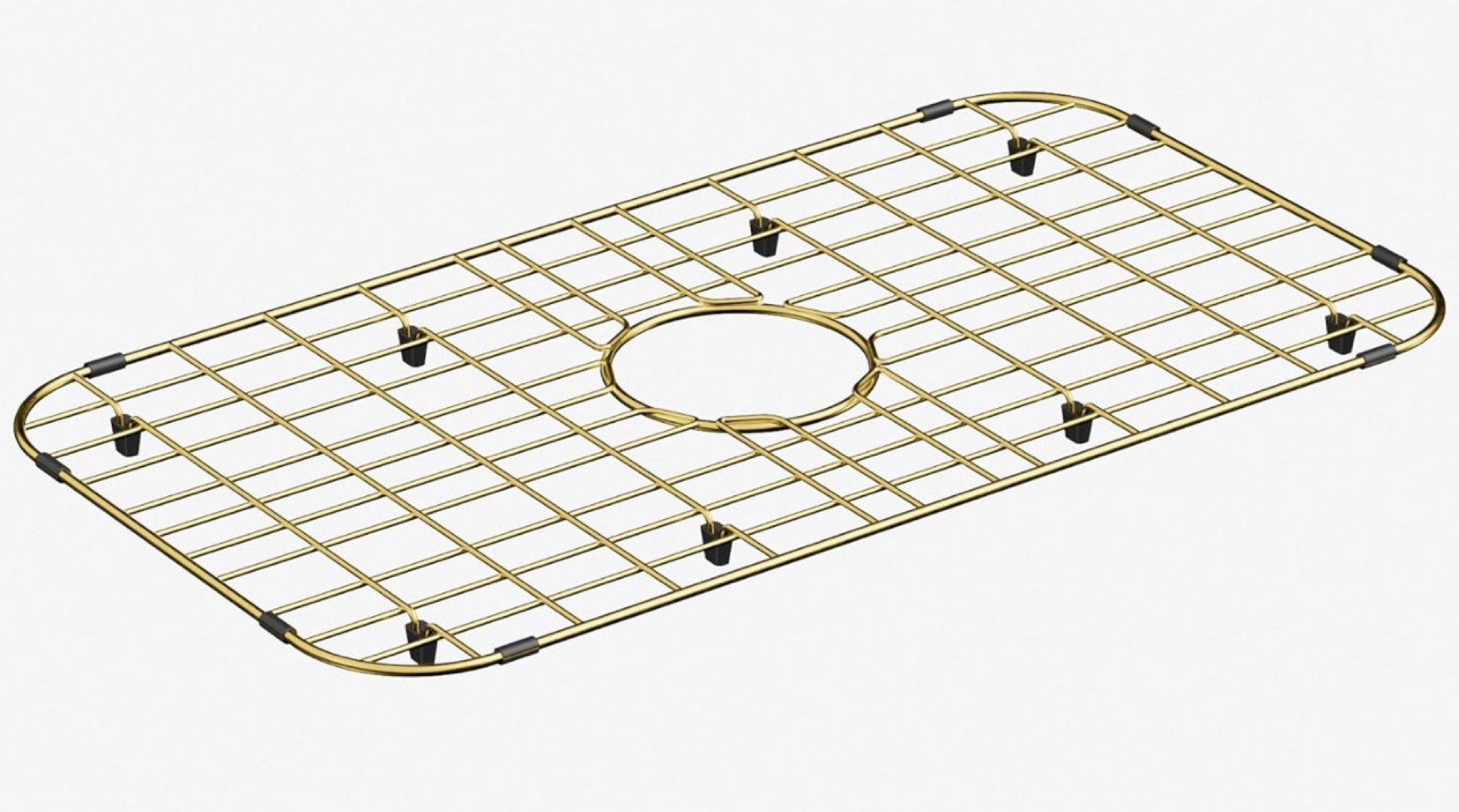 Kitchen Sink Grid Protector, Sink Bottom Grate for Kitchen Sink Prevents Scratches, Stainless Steel Sink Rack Protector with Center Drain Gold 26"L X 14"W

#LTKHome