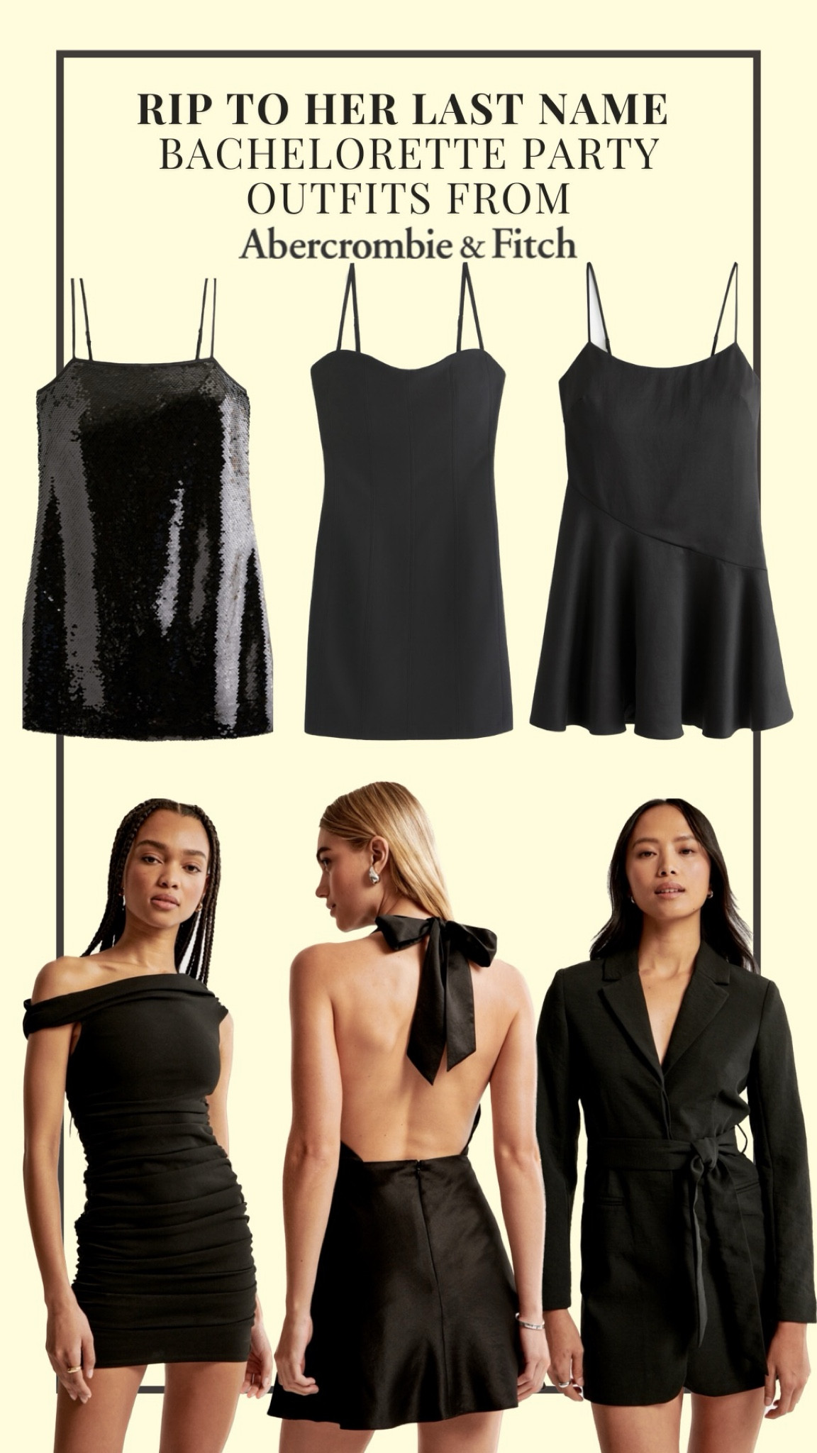 Bachelorette trip ideas! RIP to her last name. A funeral theme 💀🪦
All dresses from Abercrombie and Fitch! 

#LTKWedding #LTKStyleTip #LTKSeasonal