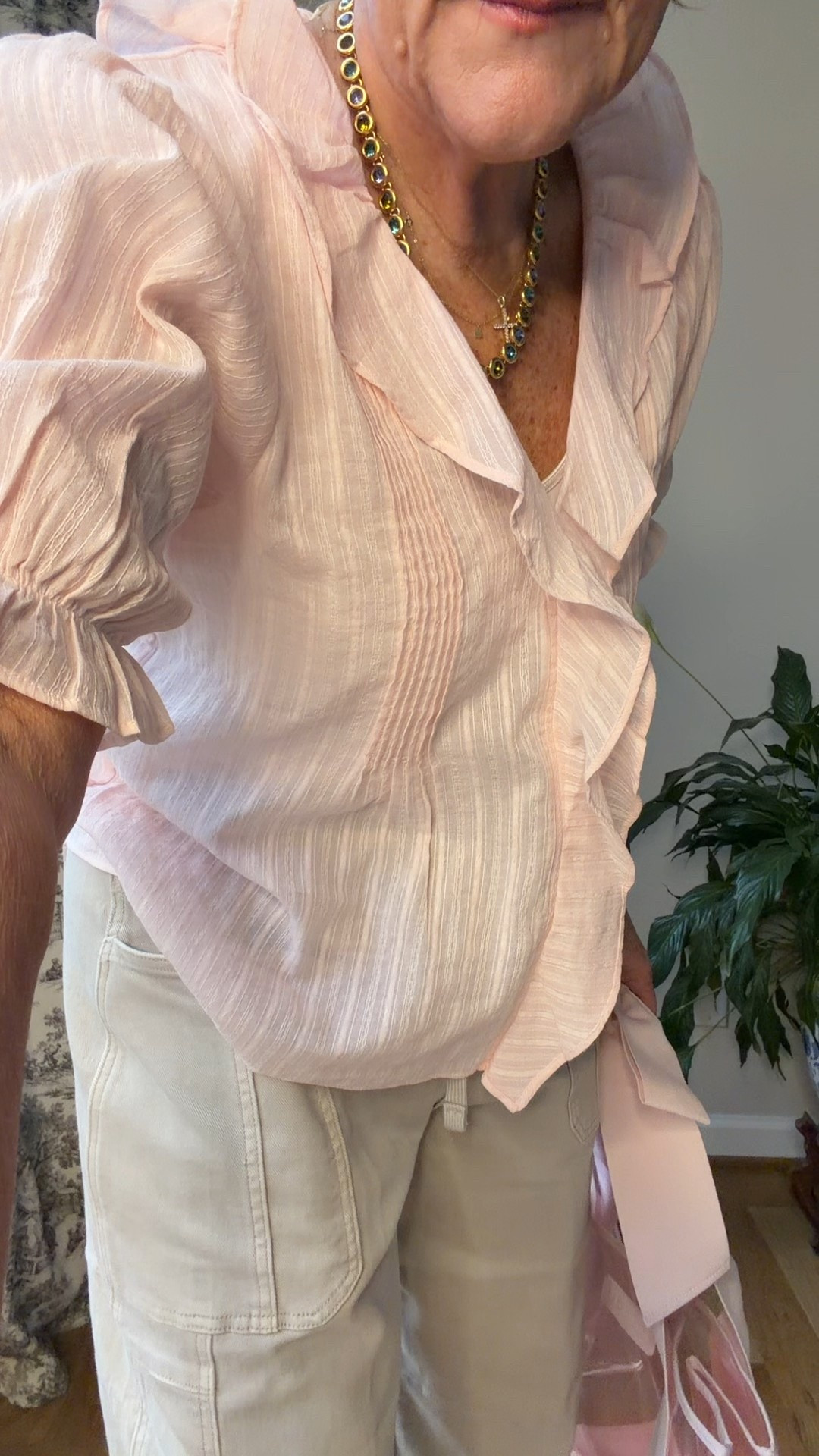 Wearing my regular size. You can size down in the pants if you don’t want them so oversized. Striped turtleneck runs very fitted. Code NANETTE15 15% off one order per customer 
I love social threads butter. Woman owned and run and been in business for years  

#LTKOver40 #LTKPetite #LTKFindsUnder100