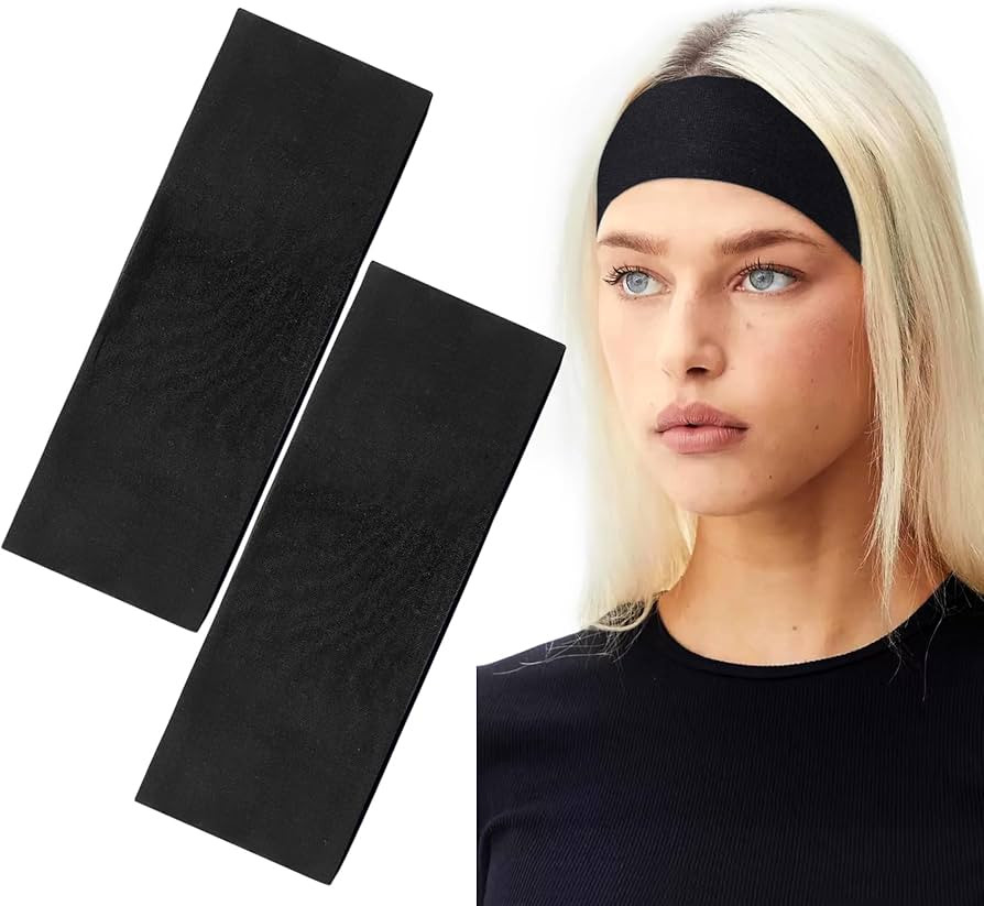 Headbands for Women's Hair, Black Headband Unisex Hair Band Hairband Stretchy Head Bands Adult Wo... | Amazon (UK)
