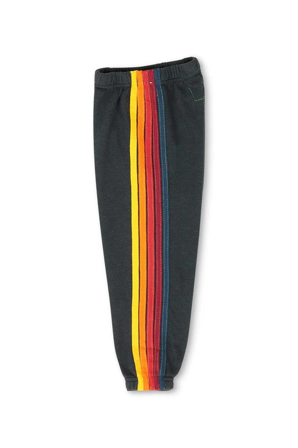 KID'S 5 STRIPE SWEATPANTS - CHARCOAL | Aviator Nation