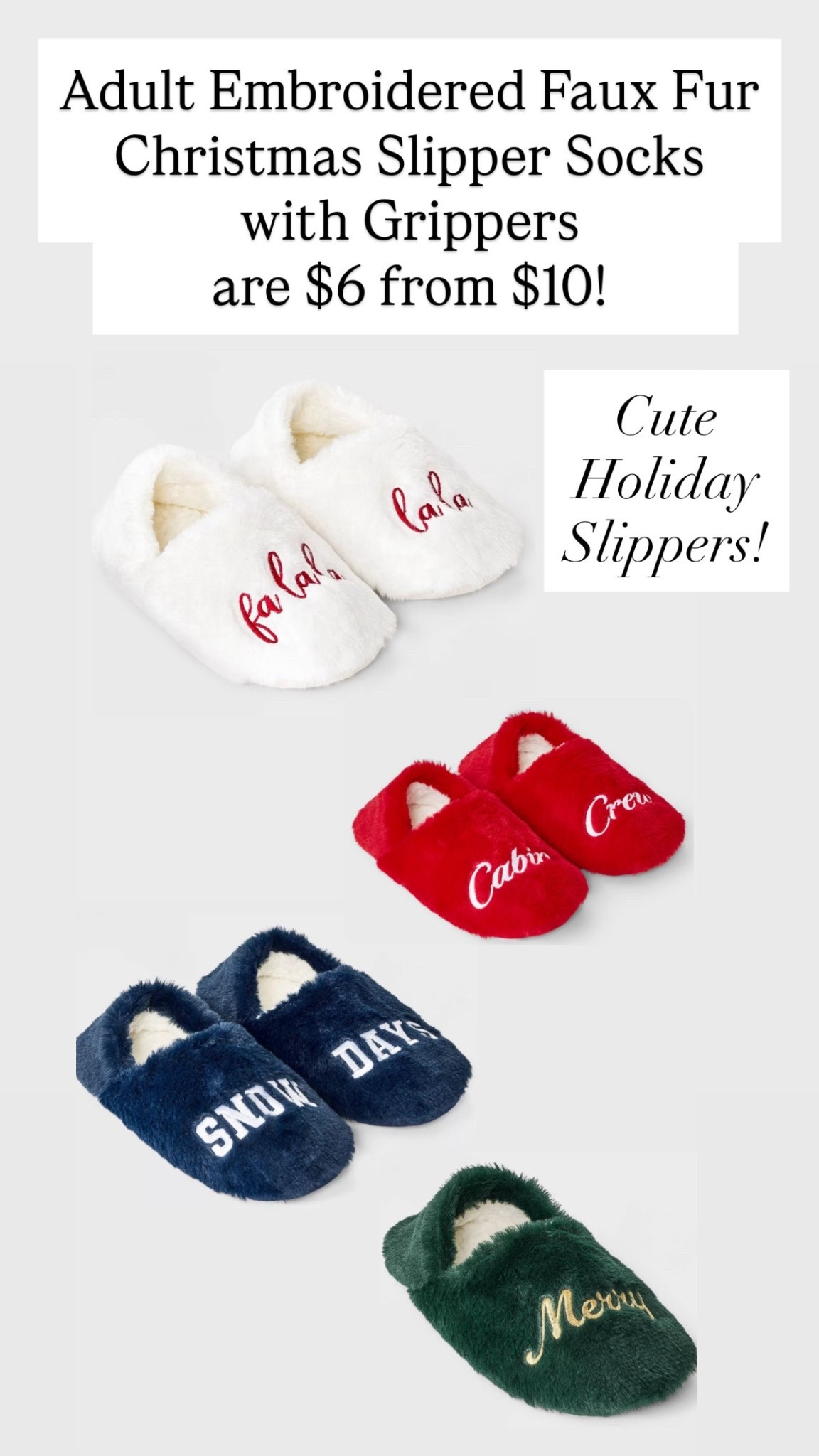 Slippers are on sale!!! Only $6 from $10!!!